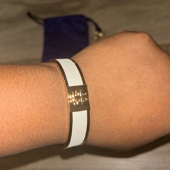 Tory Burch Gold & White Kira Bracelet - Picture 3 of 7